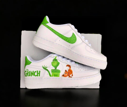 Ideafootwear Grinch Air Low-Top Sneakers Shoes For Men And Women 1