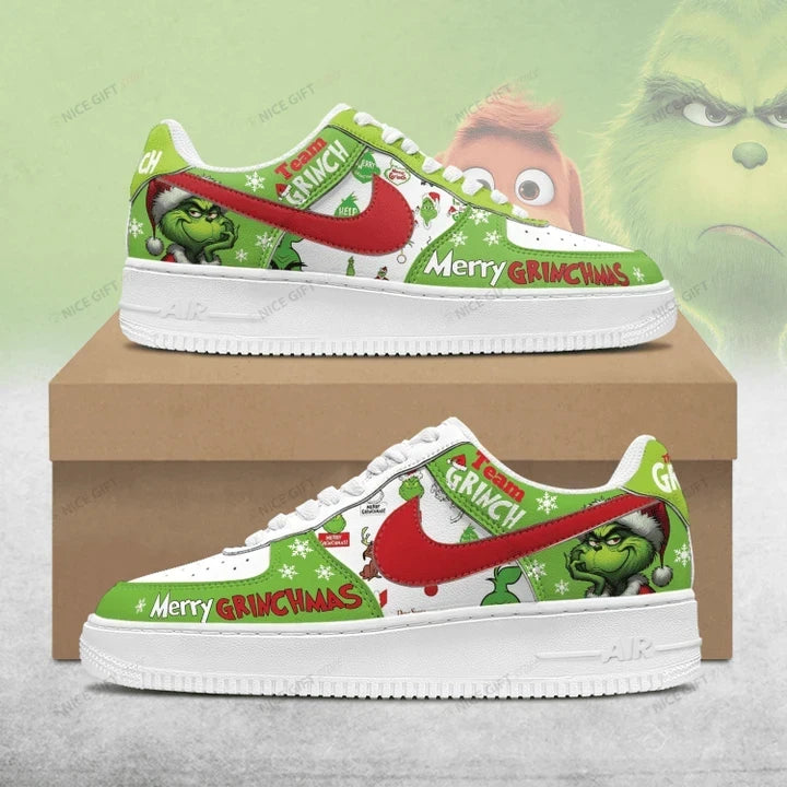 Ideafootwear Grinch Air Low-Top Sneakers Shoes For Men And Women 1