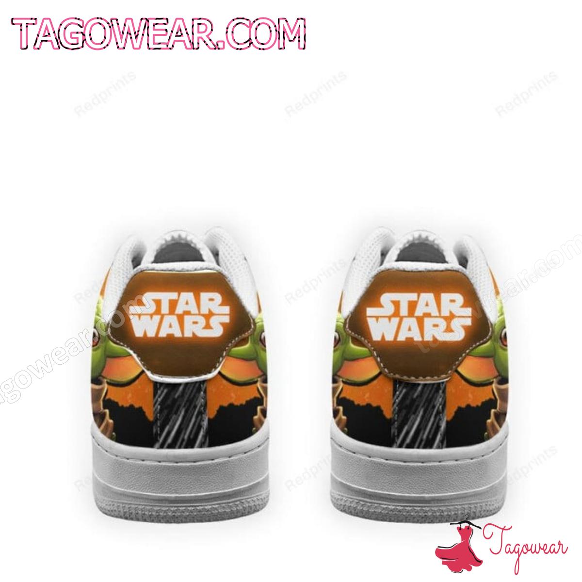 Ideafootwear Grogu Baby Yoda Air Low-Top Sneakers Shoes For Men And Women 3