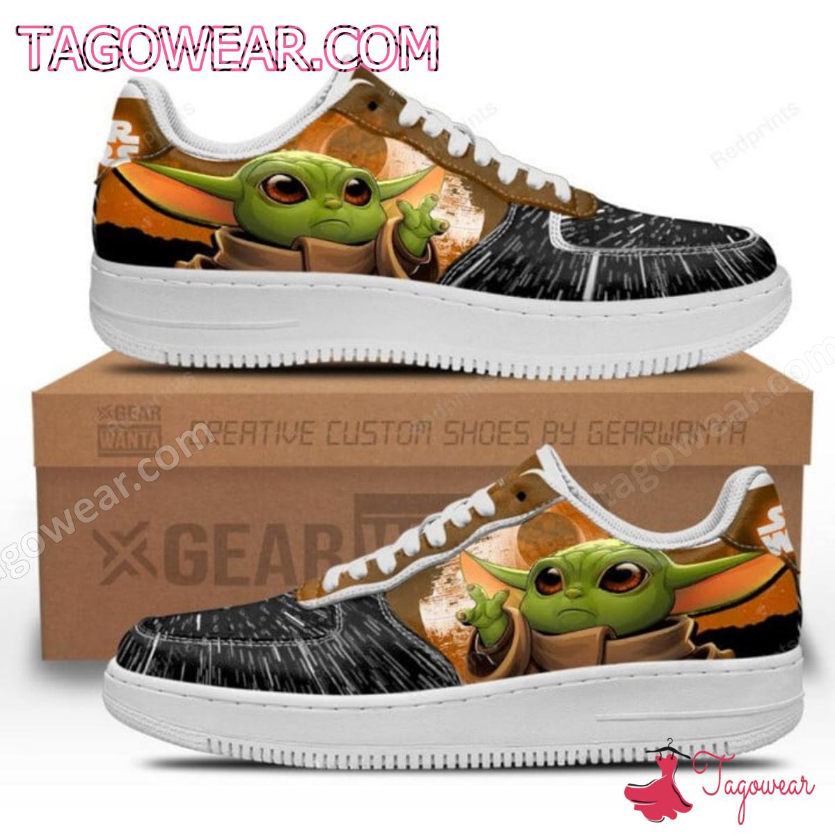 Ideafootwear Grogu Baby Yoda Air Low-Top Sneakers Shoes For Men And Women 2