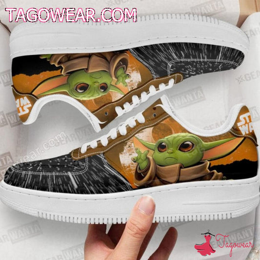 Ideafootwear Grogu Baby Yoda Air Low-Top Sneakers Shoes For Men And Women 1