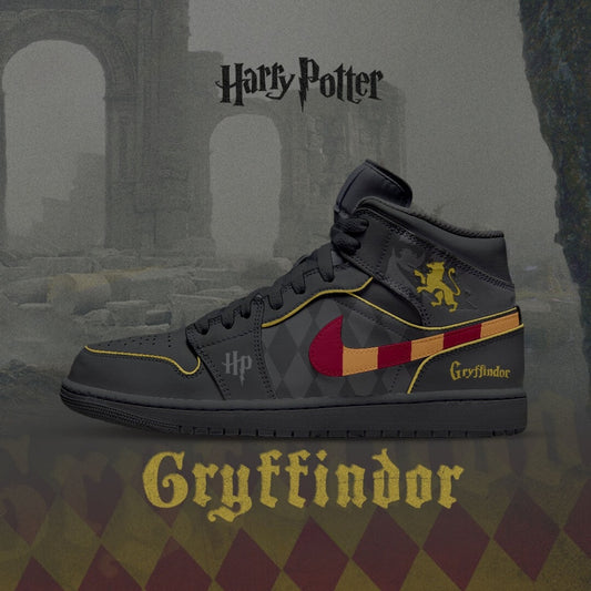 Ideafootwear Gryffindor AJ1 High Sneakers Shoes For Men And Women