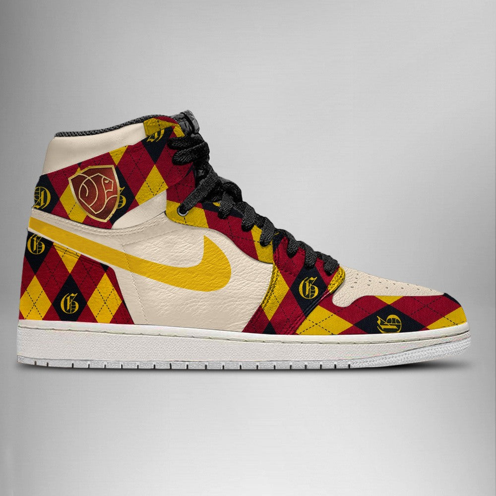 Ideafootwear Gryffindor AJ1 High Sneakers Shoes For Men And Women
