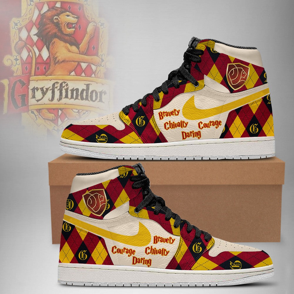 Ideafootwear Gryffindor Good Traits AJ1 High Sneakers Shoes For Men And Women