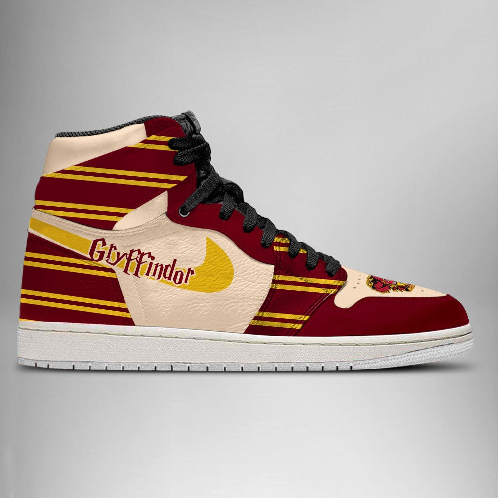 Ideafootwear Gryffindor Harry Potter AJ1 High Sneakers Shoes For Men And Women