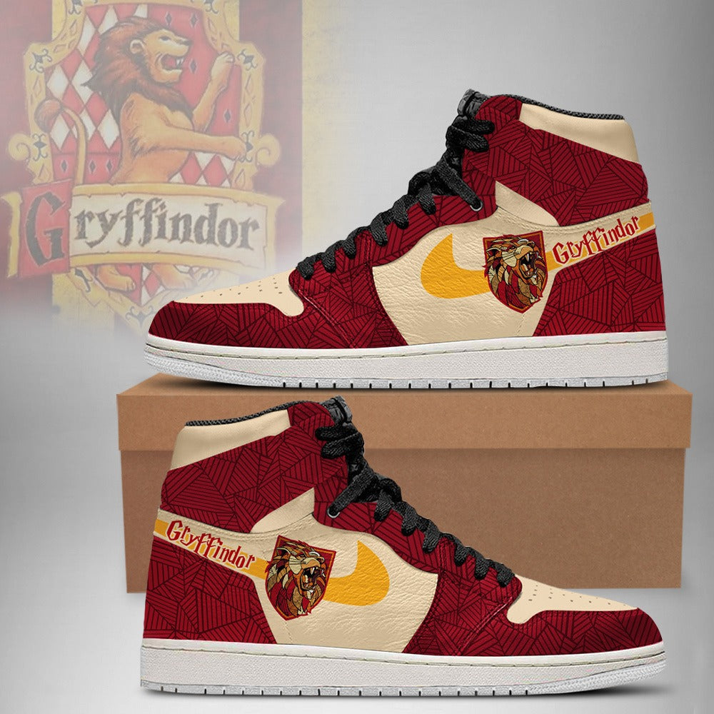 Ideafootwear Gryffindor Harry Potter V3 AJ1 High Sneakers Shoes For Men And Women