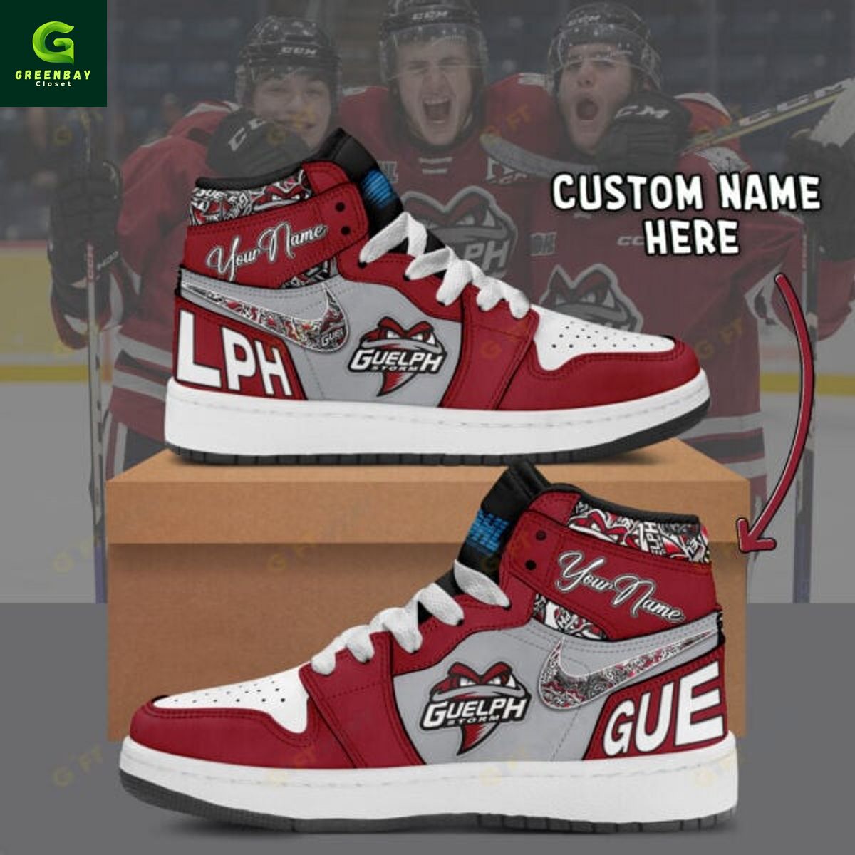 Ideafootwear Guelph Storm AJ1 High Sneakers Shoes For Men And Women