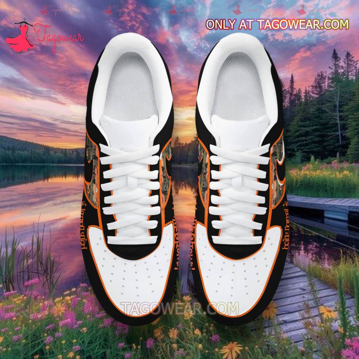 Ideafootwear Halloween Town Air Low-Top Sneakers Shoes For Men And Women 3