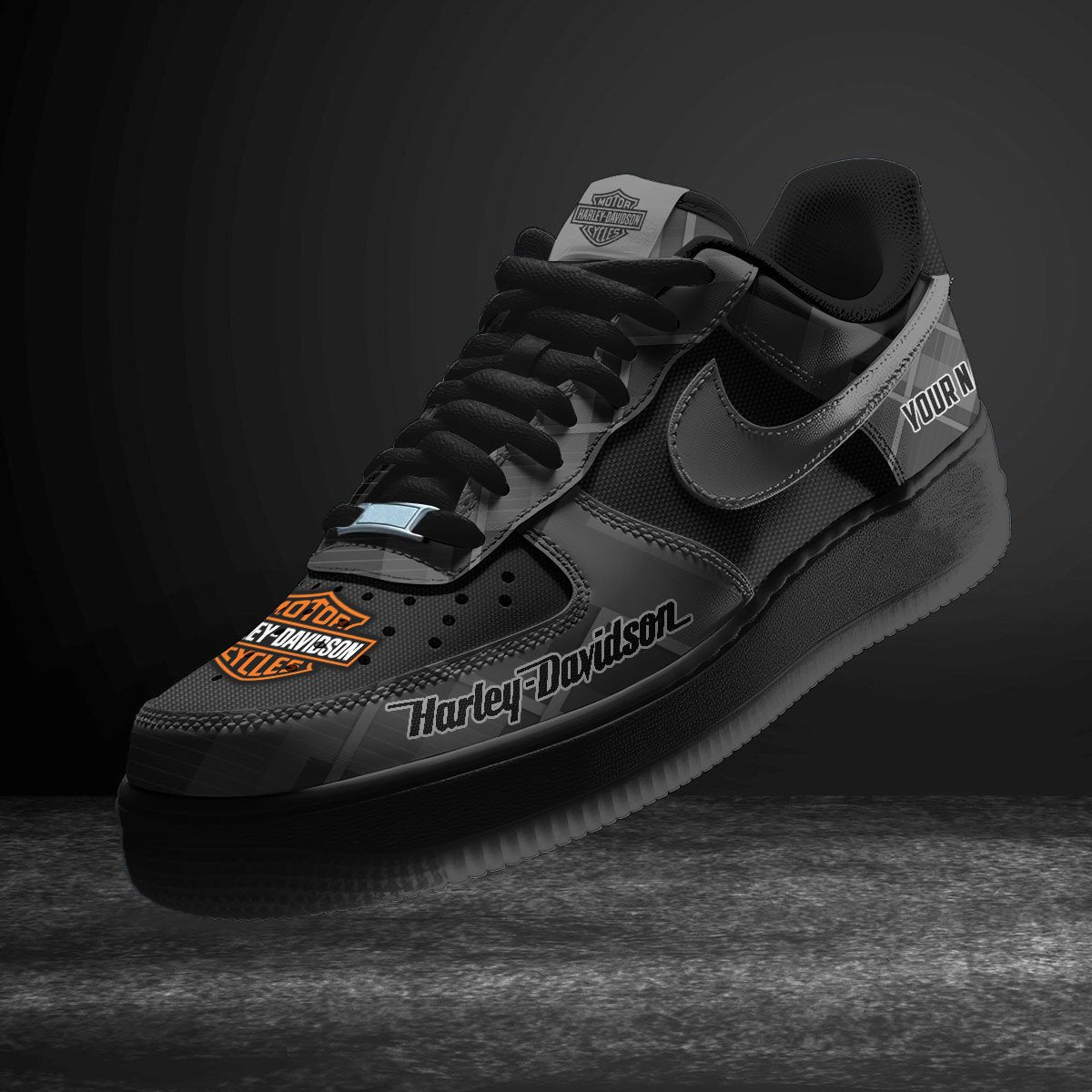 Ideafootwear Harley-Davidson Air Low-Top Sneakers Shoes For Men And Women 1