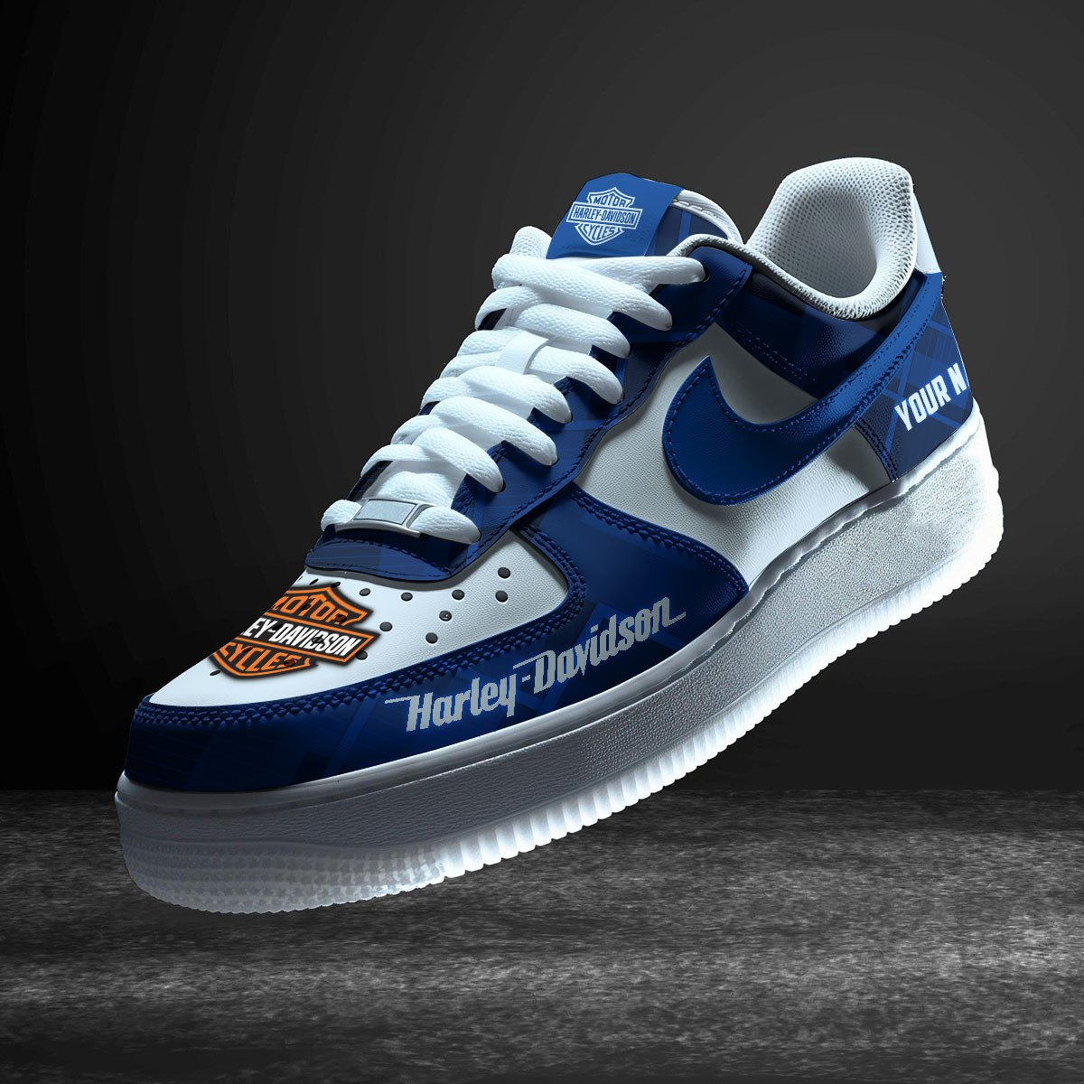 Ideafootwear Harley-Davidson Air Low-Top Sneakers Shoes For Men And Women 1