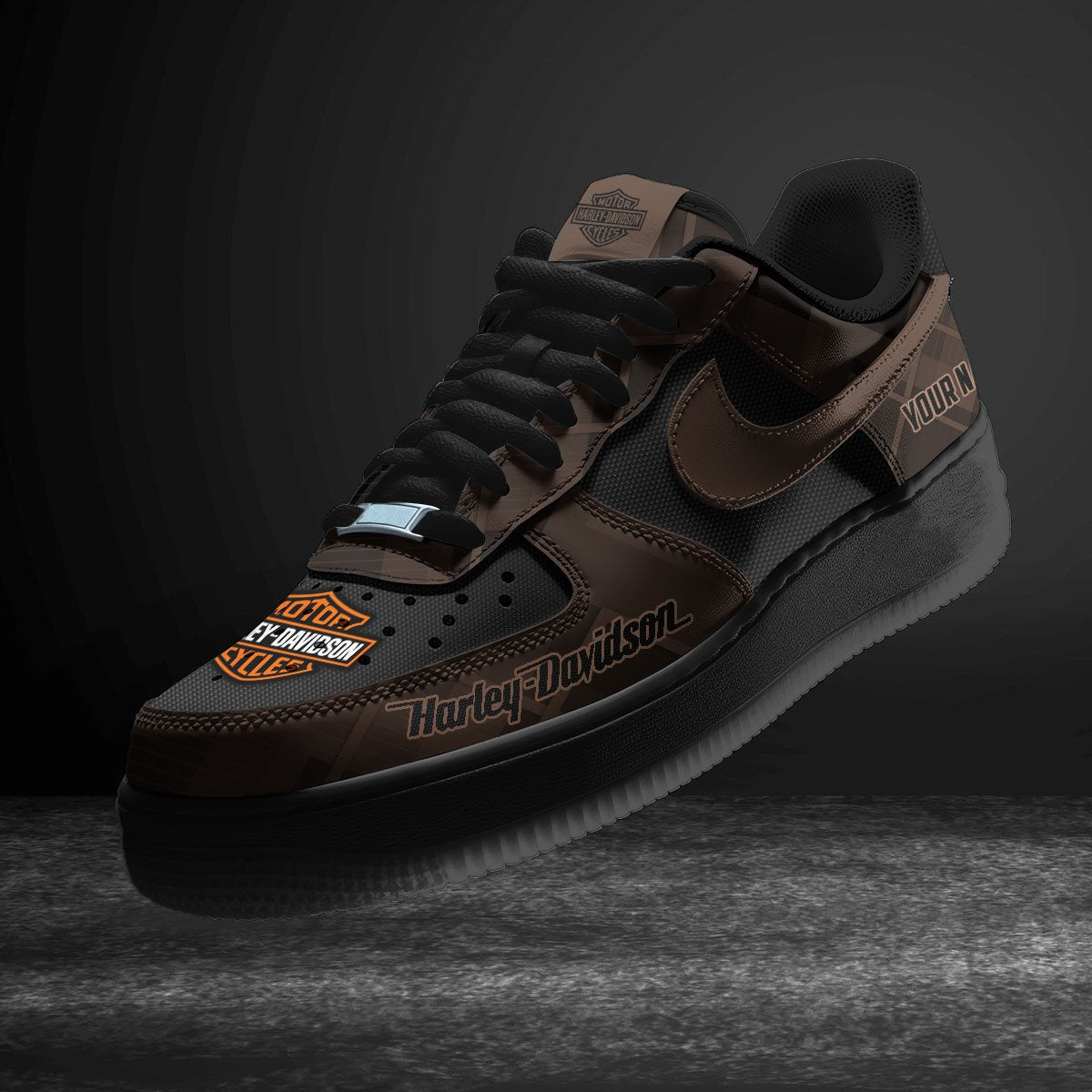 Ideafootwear Harley-Davidson Air Low-Top Sneakers Shoes For Men And Women 1