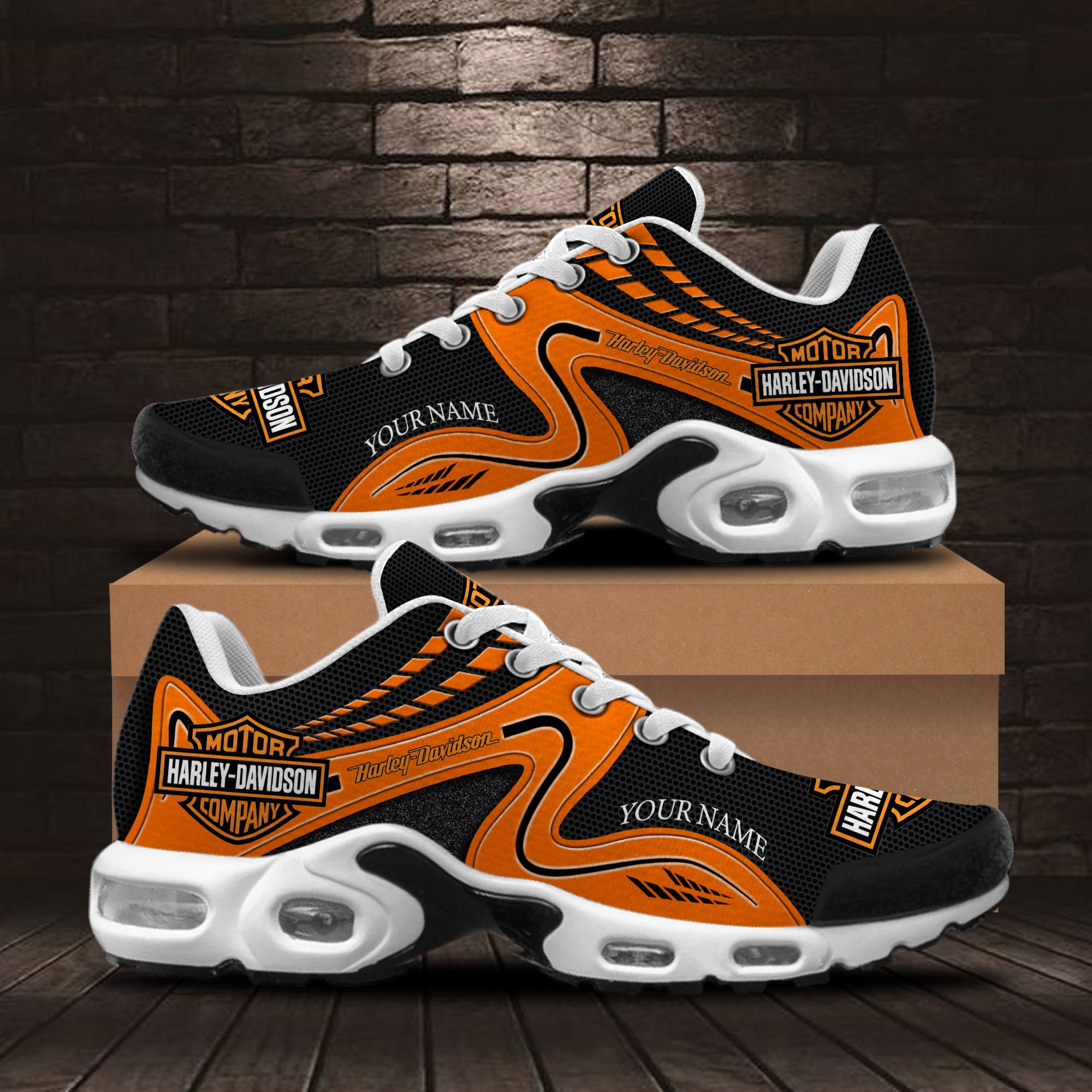 Ideafootwear Harley-Davidson TN Shoes Sneakers For Men And Women