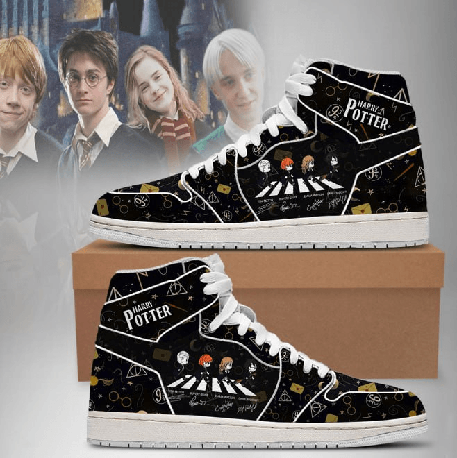 Ideafootwear Harry Potter Abbey Road AJ1 High Sneakers Shoes For Men And Women