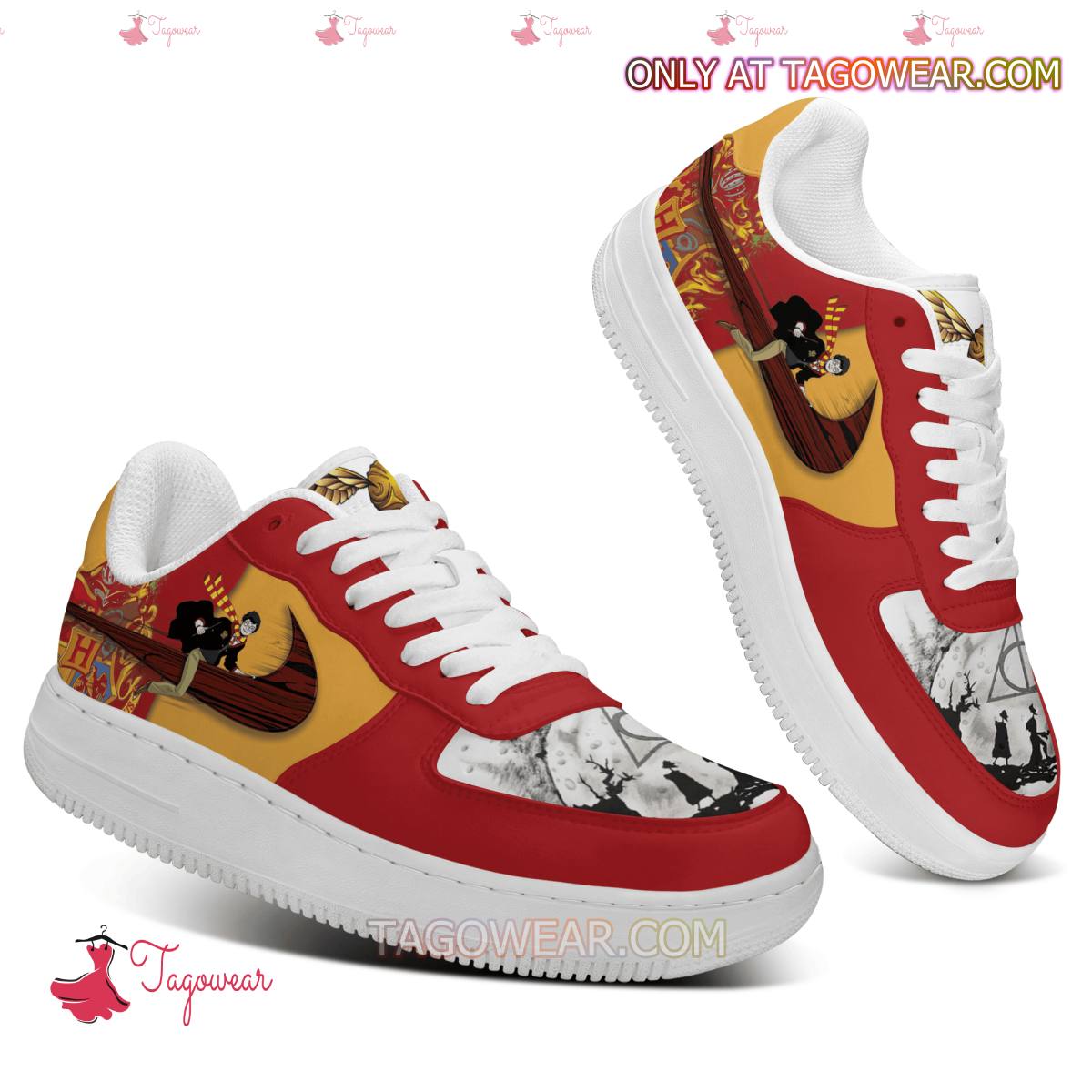 Ideafootwear Harry Potter Air Low-Top Sneakers Shoes For Men And Women 2
