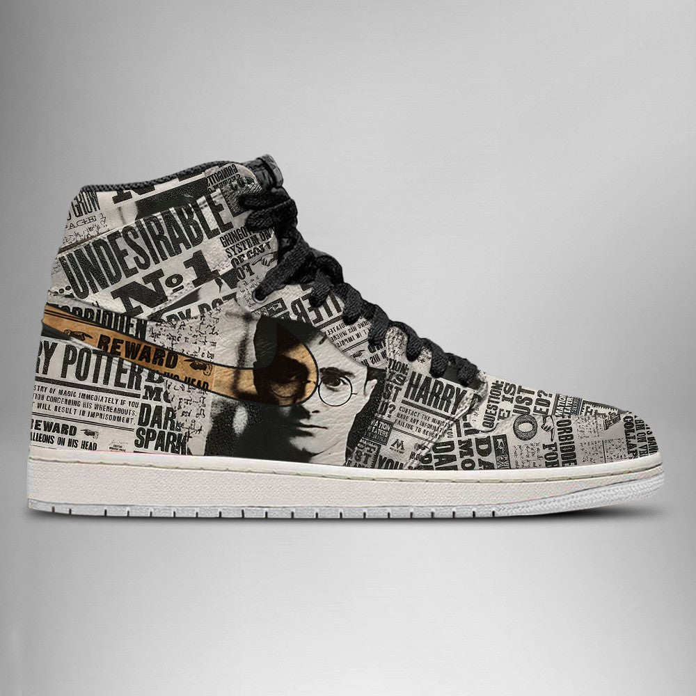 Ideafootwear Harry Potter AJ1 High Sneakers Shoes For Men And Women