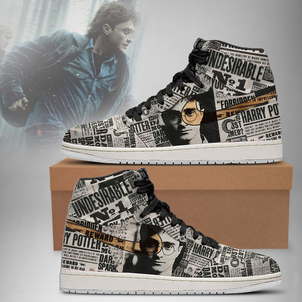 Ideafootwear Harry Potter AJ1 High Sneakers Shoes For Men And Women