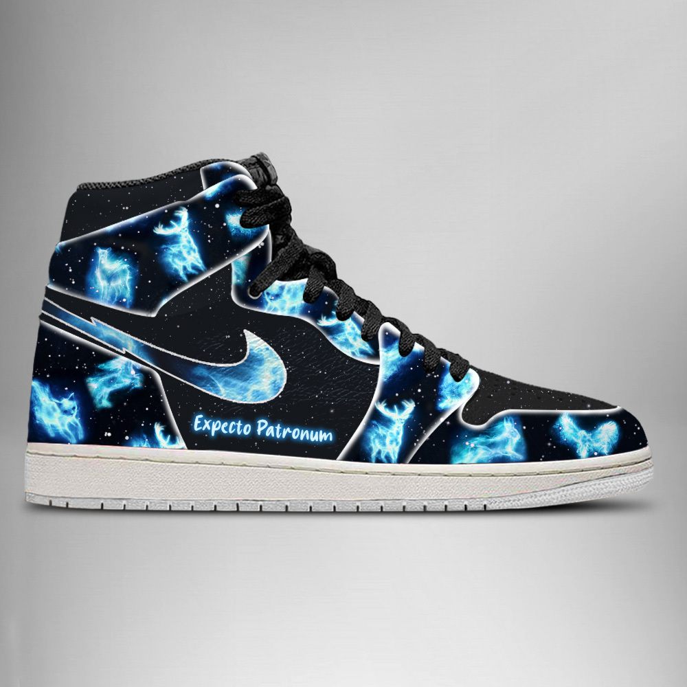 Ideafootwear Harry Potter Expecto Patronum AJ1 High Sneakers Shoes For Men And Women