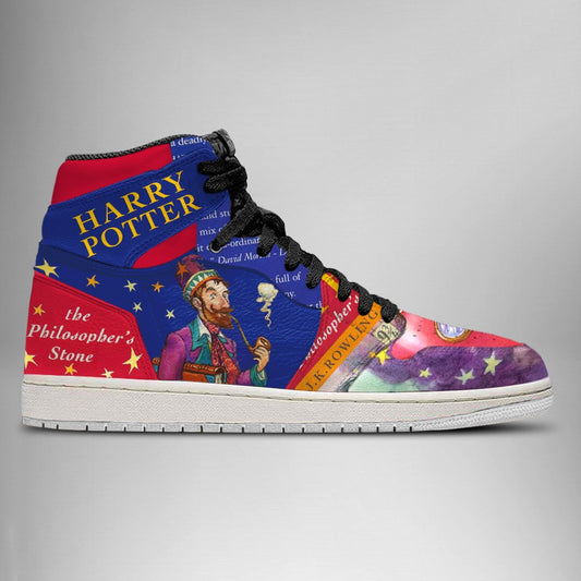 Ideafootwear Harry Potter Philosopher's Stone AJ1 High Sneakers Shoes For Men And Women