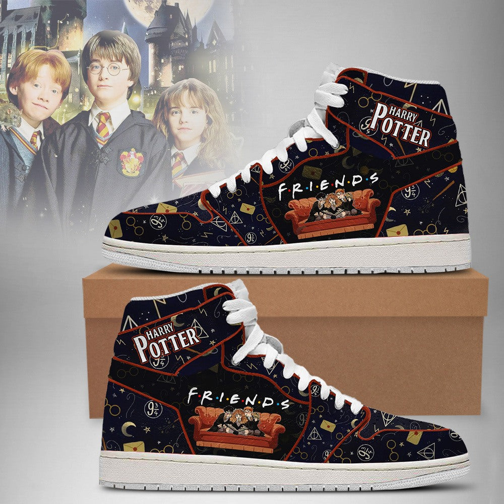 Ideafootwear Harry Potter Ron Hermione Friends AJ1 High Sneakers Shoes For Men And Women