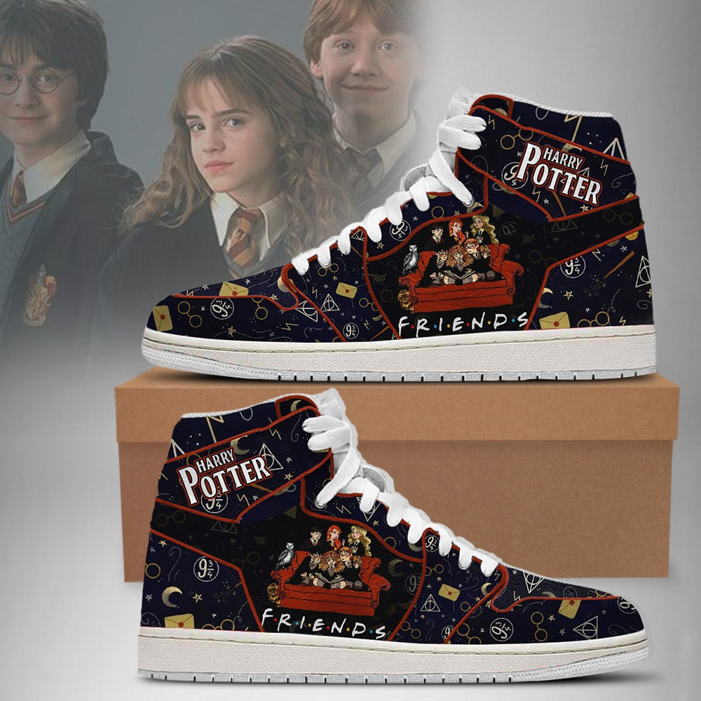 Ideafootwear Harry Potter Ron Hermione Friends AJ1 High Sneakers Shoes For Men And Women