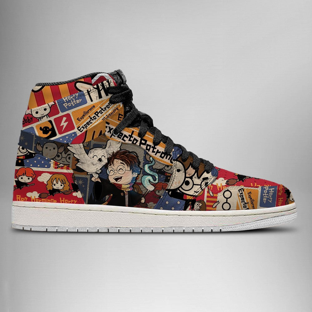 Ideafootwear Harry Potter x Hedwig AJ1 High Sneakers Shoes For Men And Women