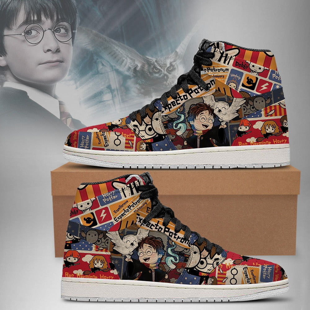 Ideafootwear Harry Potter x Hedwig AJ1 High Sneakers Shoes For Men And Women