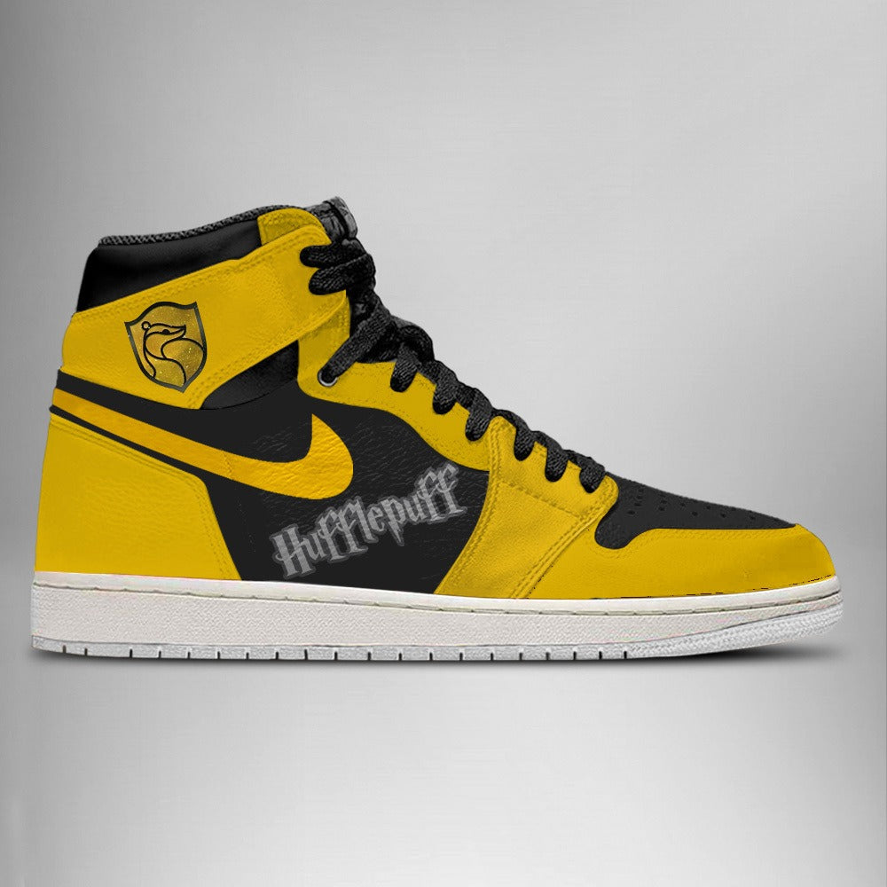 Ideafootwear Harry Potter x Hufflepuff AJ1 High Sneakers Shoes For Men And Women