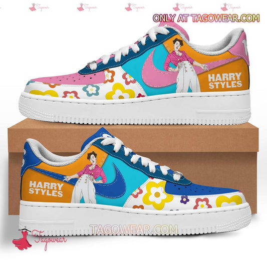 Ideafootwear Harry Styles Flower Air Low-Top Sneakers Shoes For Men And Women 1