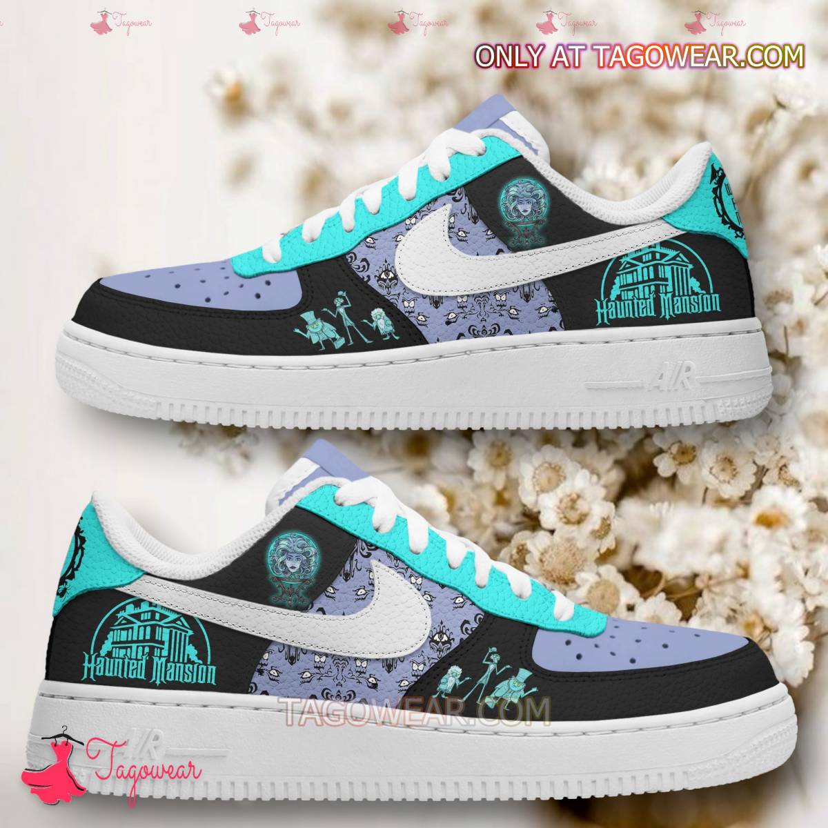 Ideafootwear Haunted Mansion Air Low-Top Sneakers Shoes For Men And Women 1