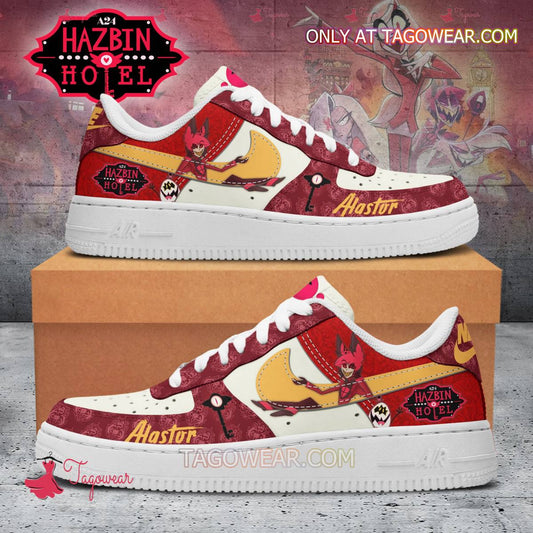 Ideafootwear Hazbin Hotel Alastor Character Air Low-Top Sneakers Shoes For Men And Women 1