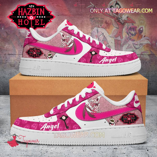 Ideafootwear Hazbin Hotel Angel Character Air Low-Top Sneakers Shoes For Men And Women 1
