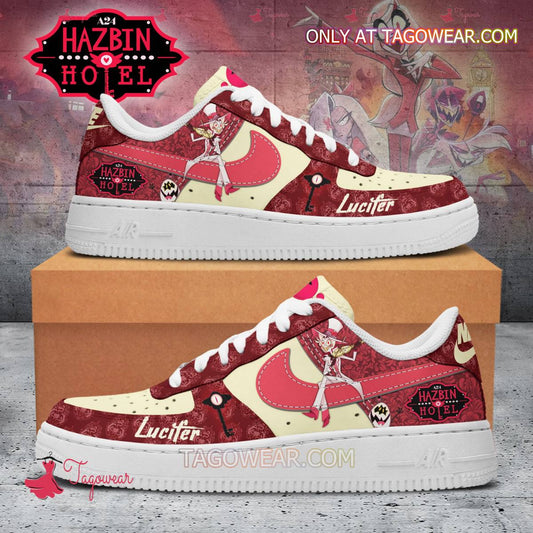 Ideafootwear Hazbin Hotel Lucifer Character Air Low-Top Sneakers Shoes For Men And Women 1