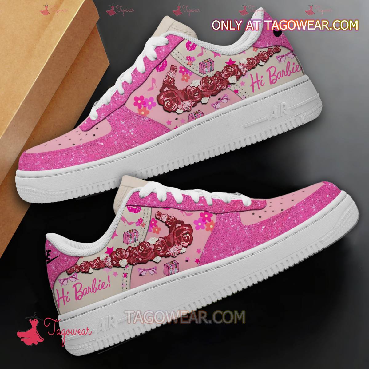 Ideafootwear Hi Barbie Air Low-Top Sneakers Shoes For Men And Women 2