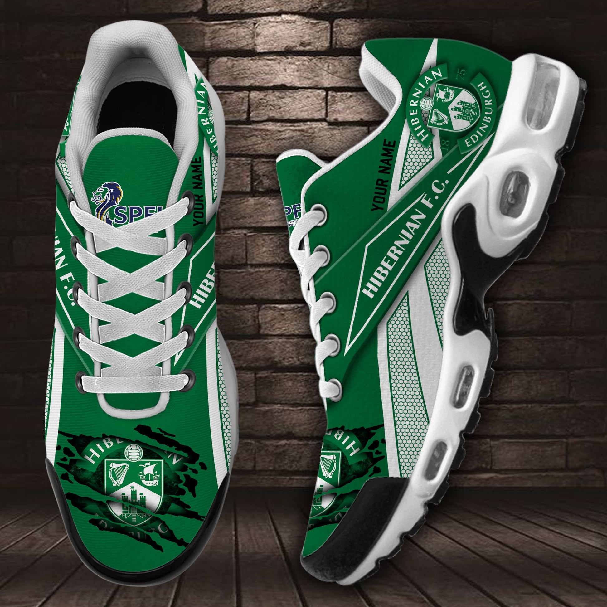 Ideafootwear Hibernian F.C. TN Shoes Sneakers For Men And Women