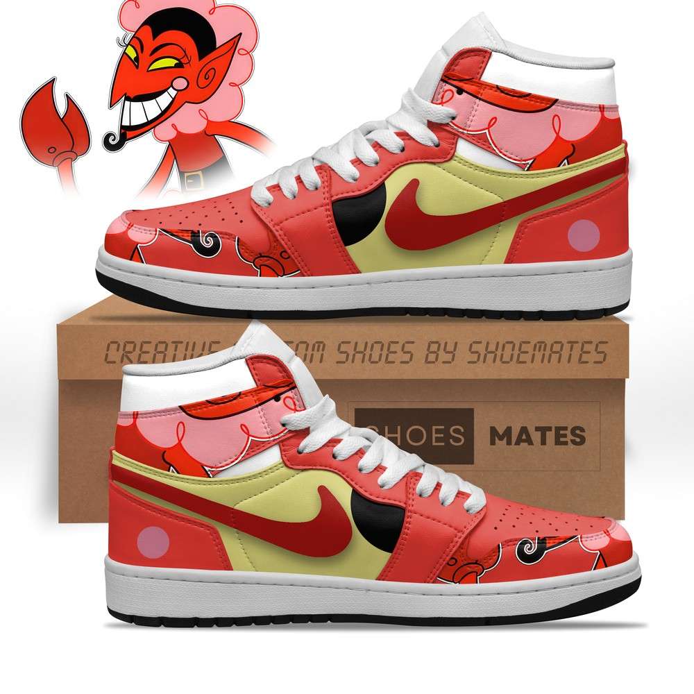 Ideafootwear Him The Powerpuff Girls AJ1 High Sneakers Shoes For Men And Women
