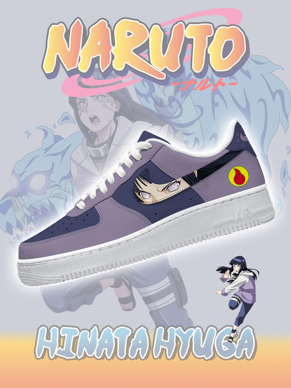 Ideafootwear Hinata Hyuga  Air Low-Top Sneakers Shoes For Men And Women 1