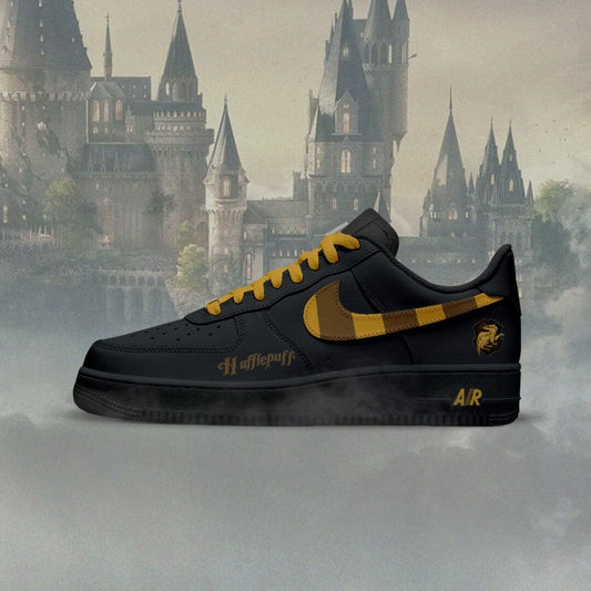Ideafootwear Hogwart Hufflepuff Air Low-Top Sneakers Shoes For Men And Women 1