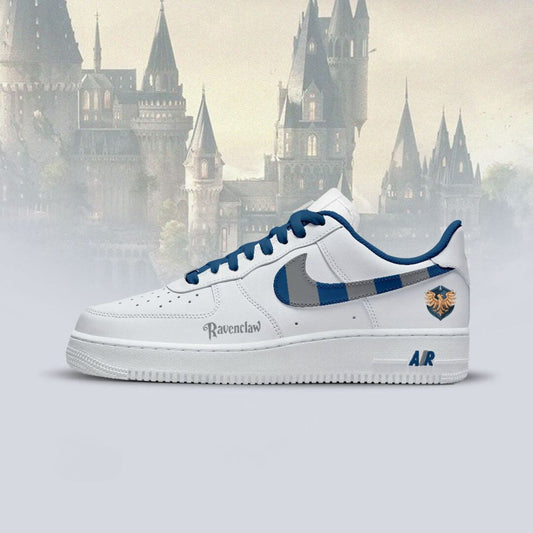Ideafootwear Hogwart White Ravenclaw Air Low-Top Sneakers Shoes For Men And Women 1