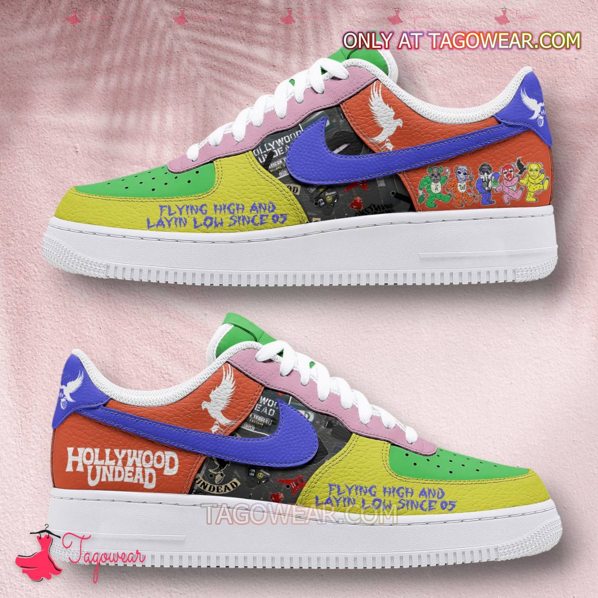 Ideafootwear Hollywood Undead Air Low-Top Sneakers Shoes For Men And Women 1