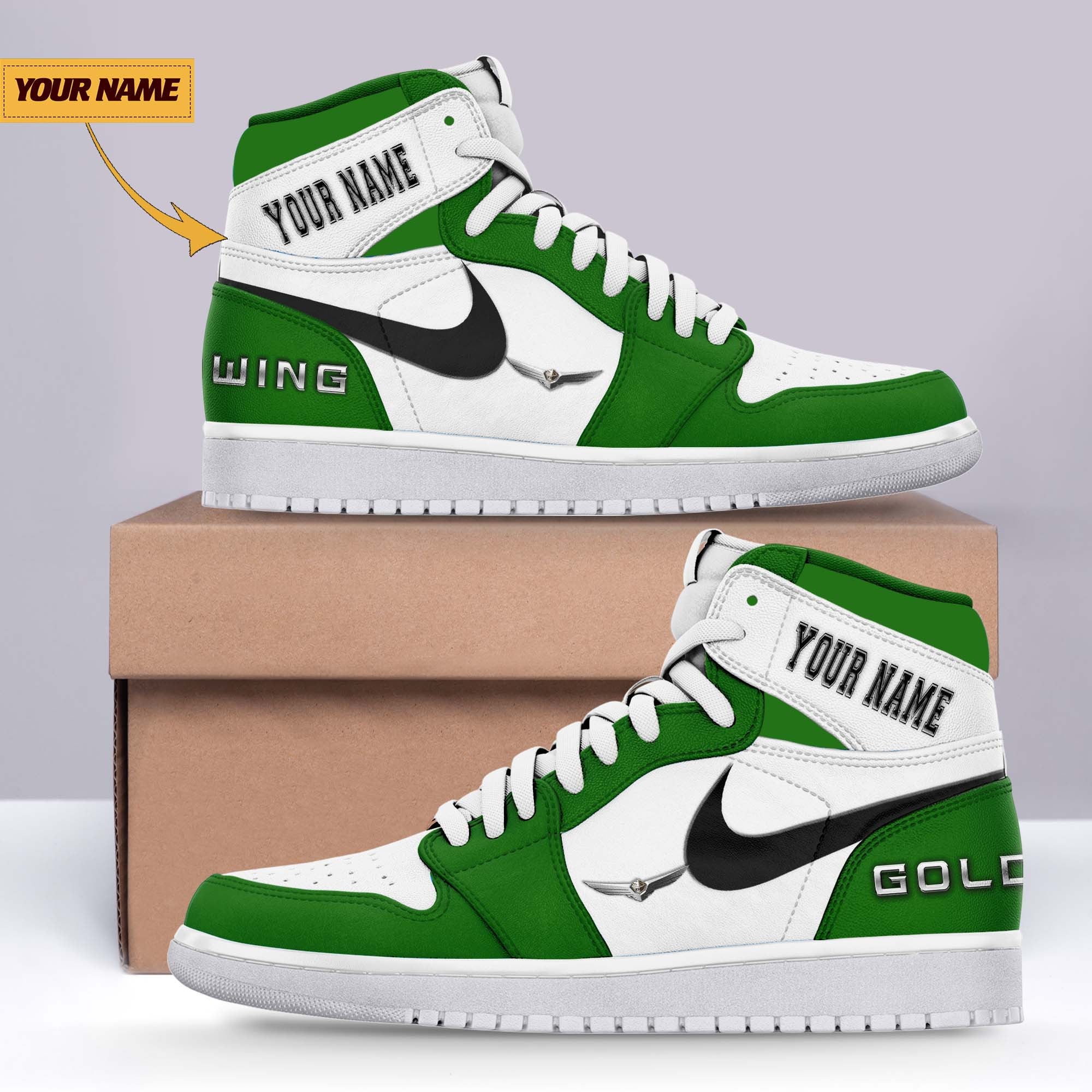 Ideafootwear Honda Gold Wing AJ1 High Sneakers Shoes For Men And Women