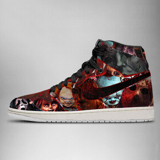 Ideafootwear Horror Killers AJ1 High Sneakers Shoes For Men And Women