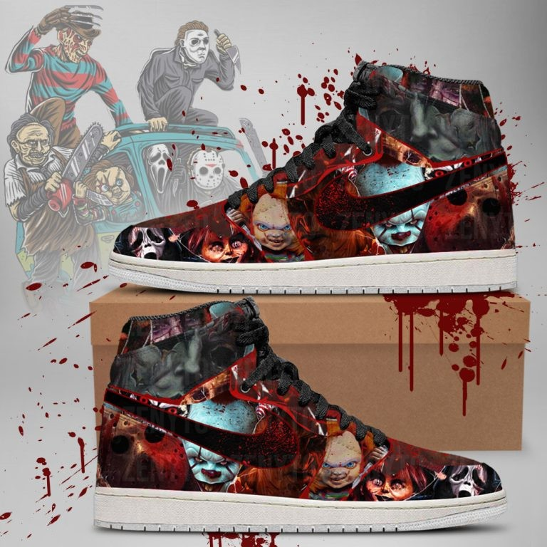 Ideafootwear Horror Killers AJ1 High Sneakers Shoes For Men And Women