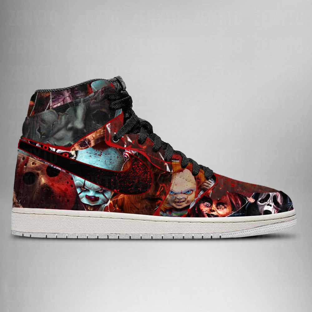 Ideafootwear Horror Killers AJ1 High Sneakers Shoes For Men And Women
