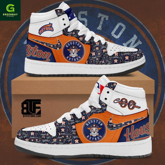Ideafootwear Houston Astros AJ1 High Sneakers Shoes For Men And Women