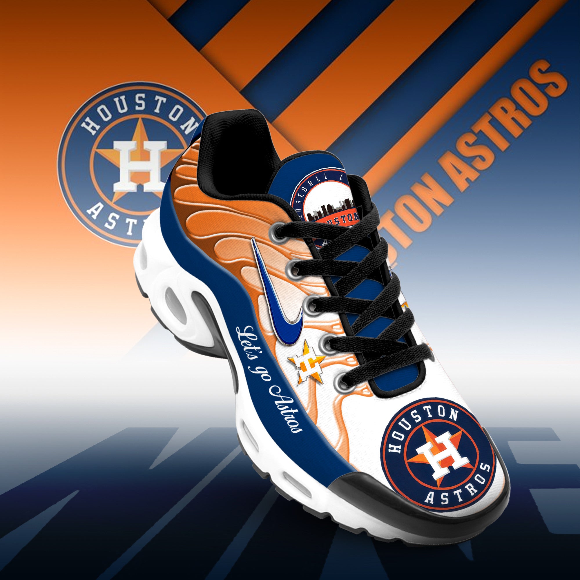 Ideafootwear Houston Astros TN Shoes Sneakers For Men And Women
