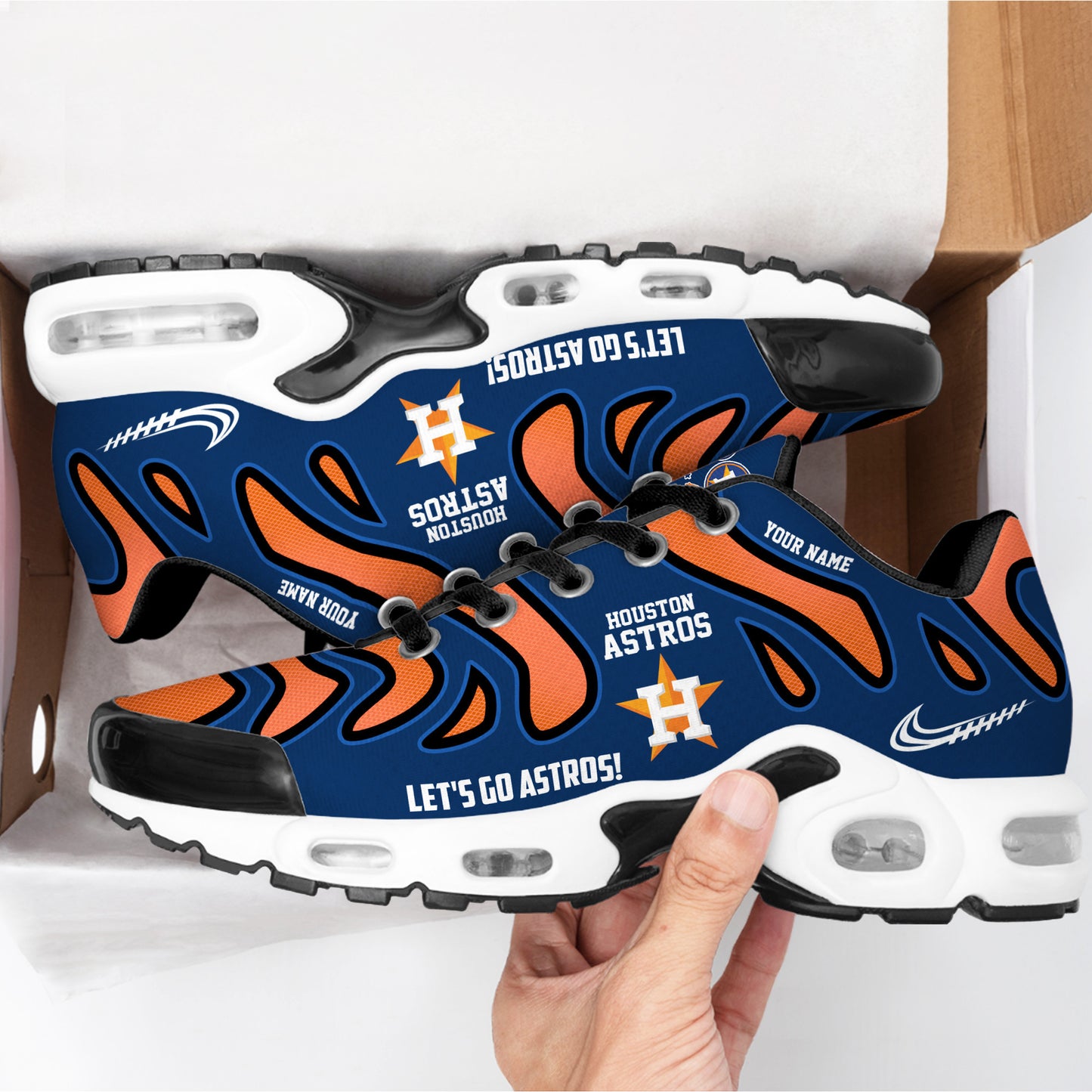 Ideafootwear Houston Astros TN Shoes Sneakers For Men And Women