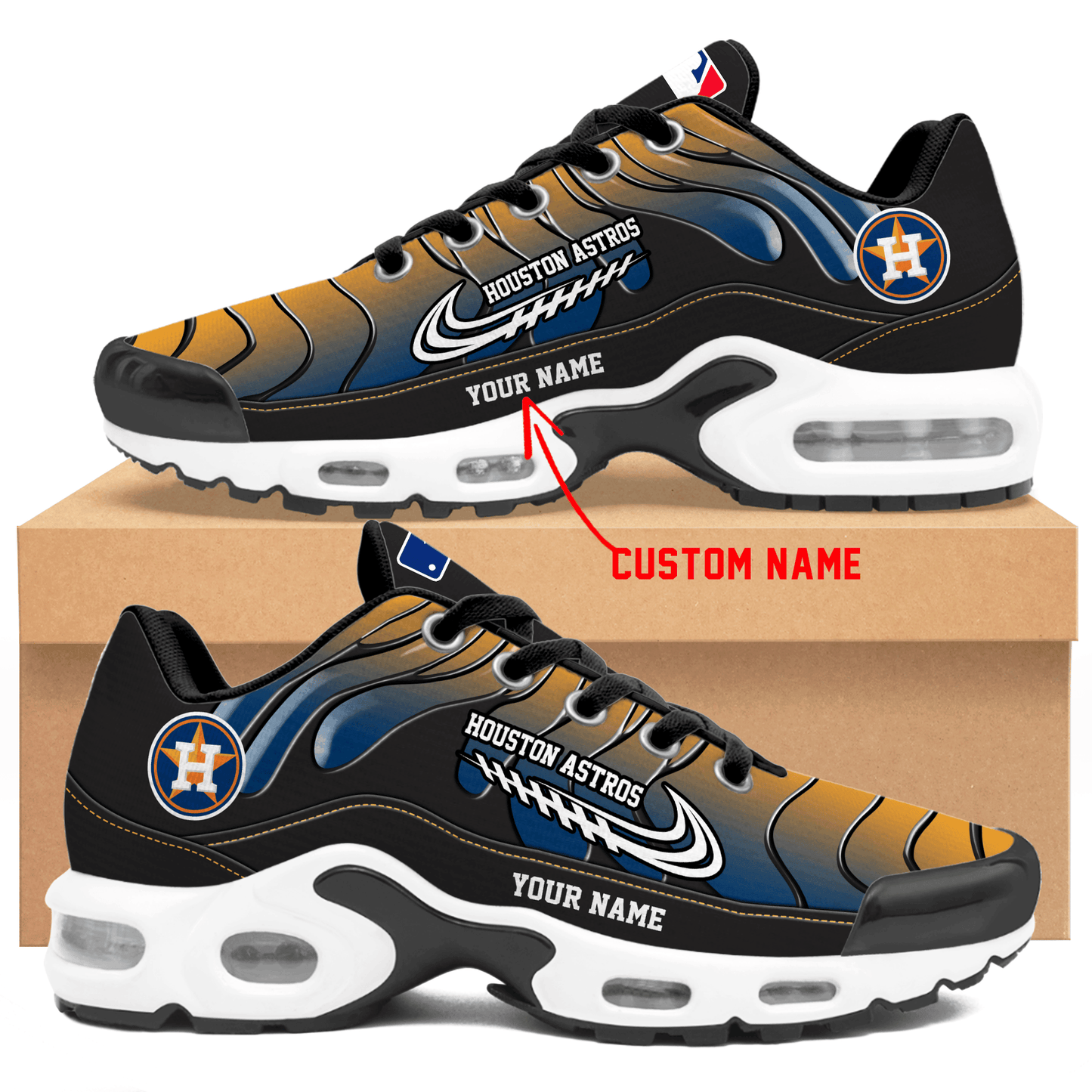 Ideafootwear Houston Astros TN Shoes Sneakers For Men And Women