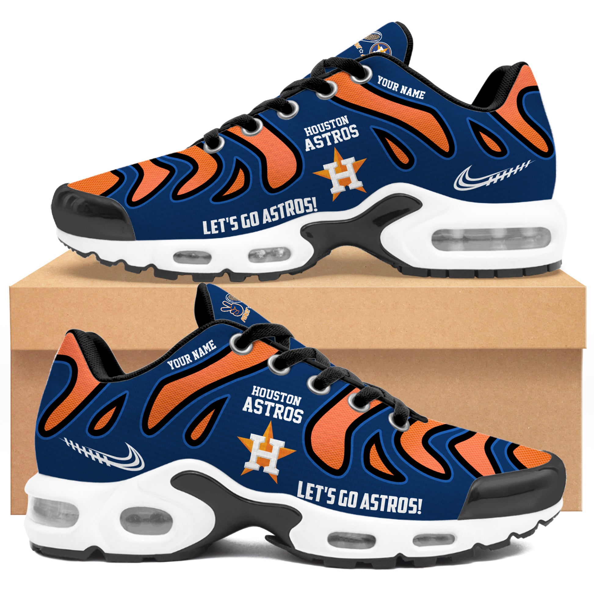 Ideafootwear Houston Astros TN Shoes Sneakers For Men And Women