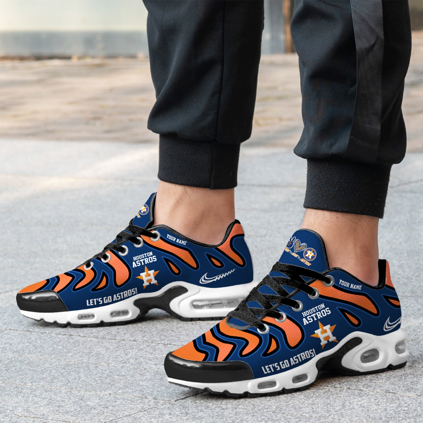 Ideafootwear Houston Astros TN Shoes Sneakers For Men And Women