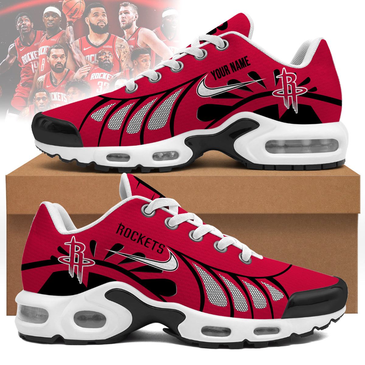 Ideafootwear Houston Rockets TN Shoes Sneakers For Men And Women